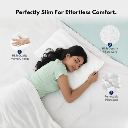 MyErgonomy Orthopaedic King Slim Memory Foam Pillow.