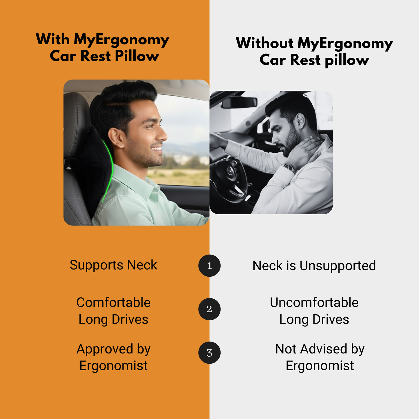 MyErgonomy Car Neck Rest Small Cushion