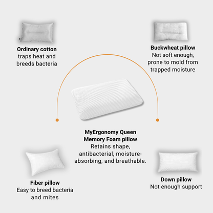 MyErgonomy Orthopaedic Queen Memory Foam Pillow